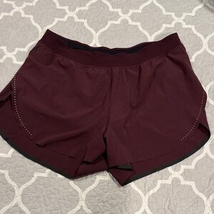Lululemon Athletica Maroon Find Your Pace high-rise lined running shorts